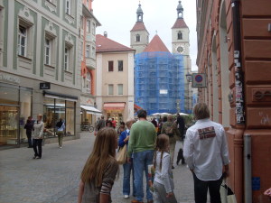 Die gerade in restauration befindliche Neupfarrkirche 